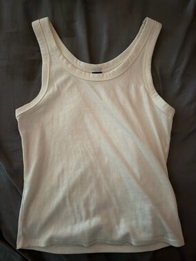 wild fable White Ribbed Tank Top